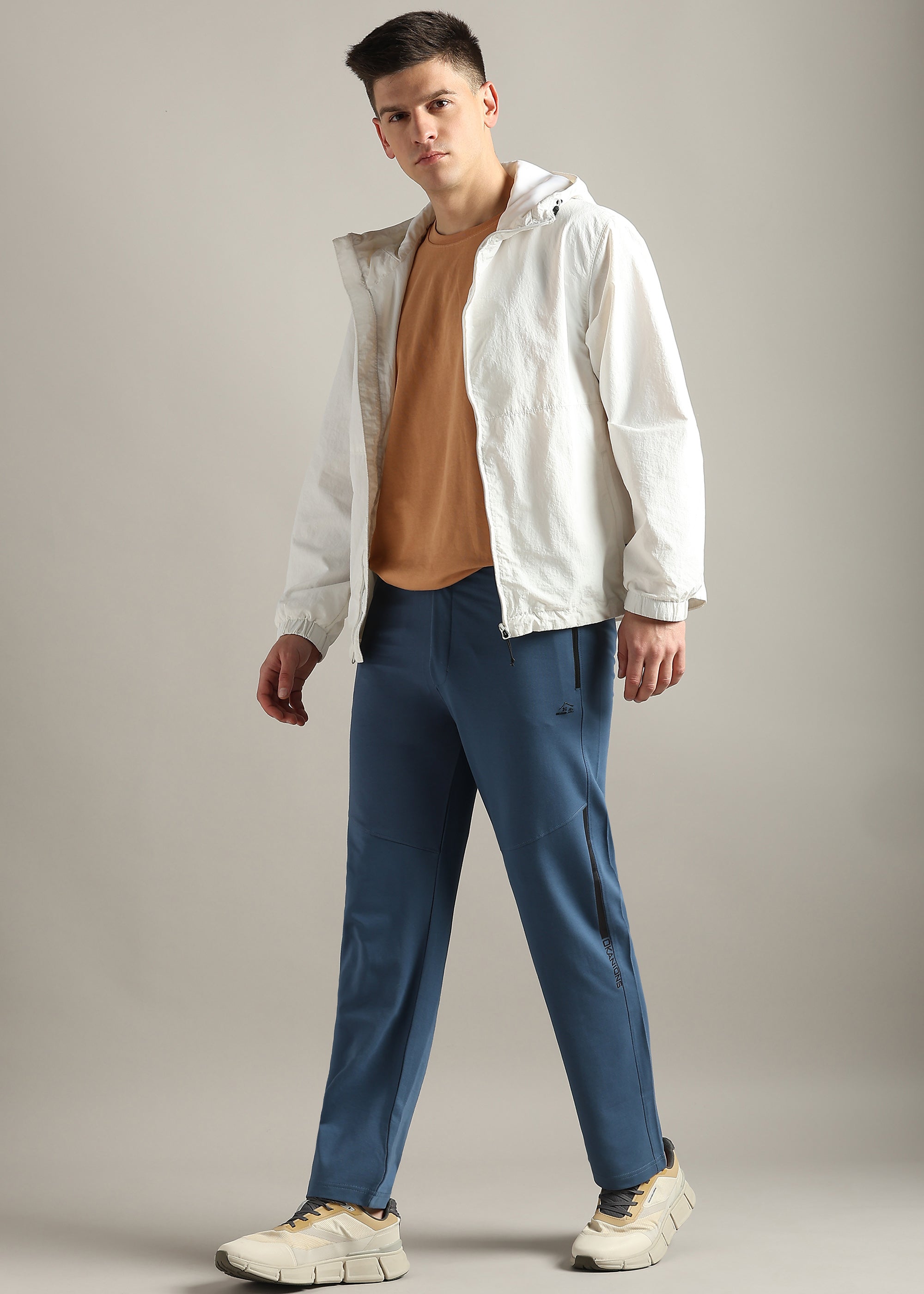 AIRFORCE SOLID COTTON BLENDED ATHLEISURE PANT