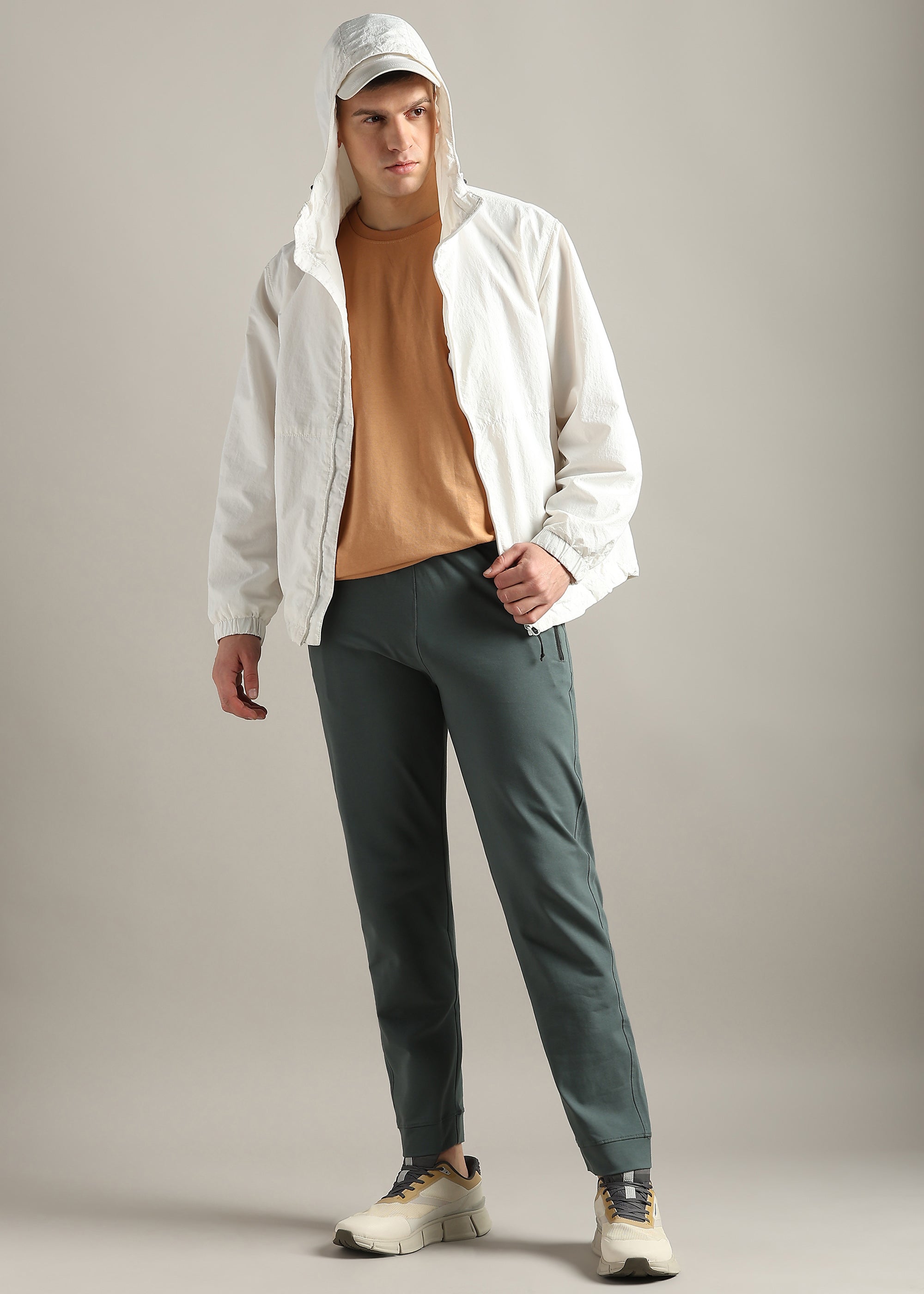 OLIVE 4 WAY COTTON ELASTANE JOGGERS PANT