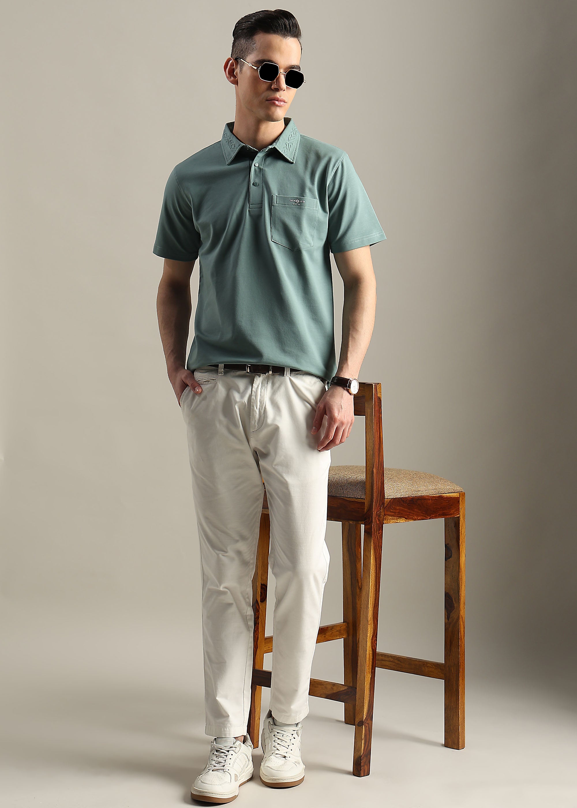 GREEN PREMIUM STRUCTURED POLO SHIRT