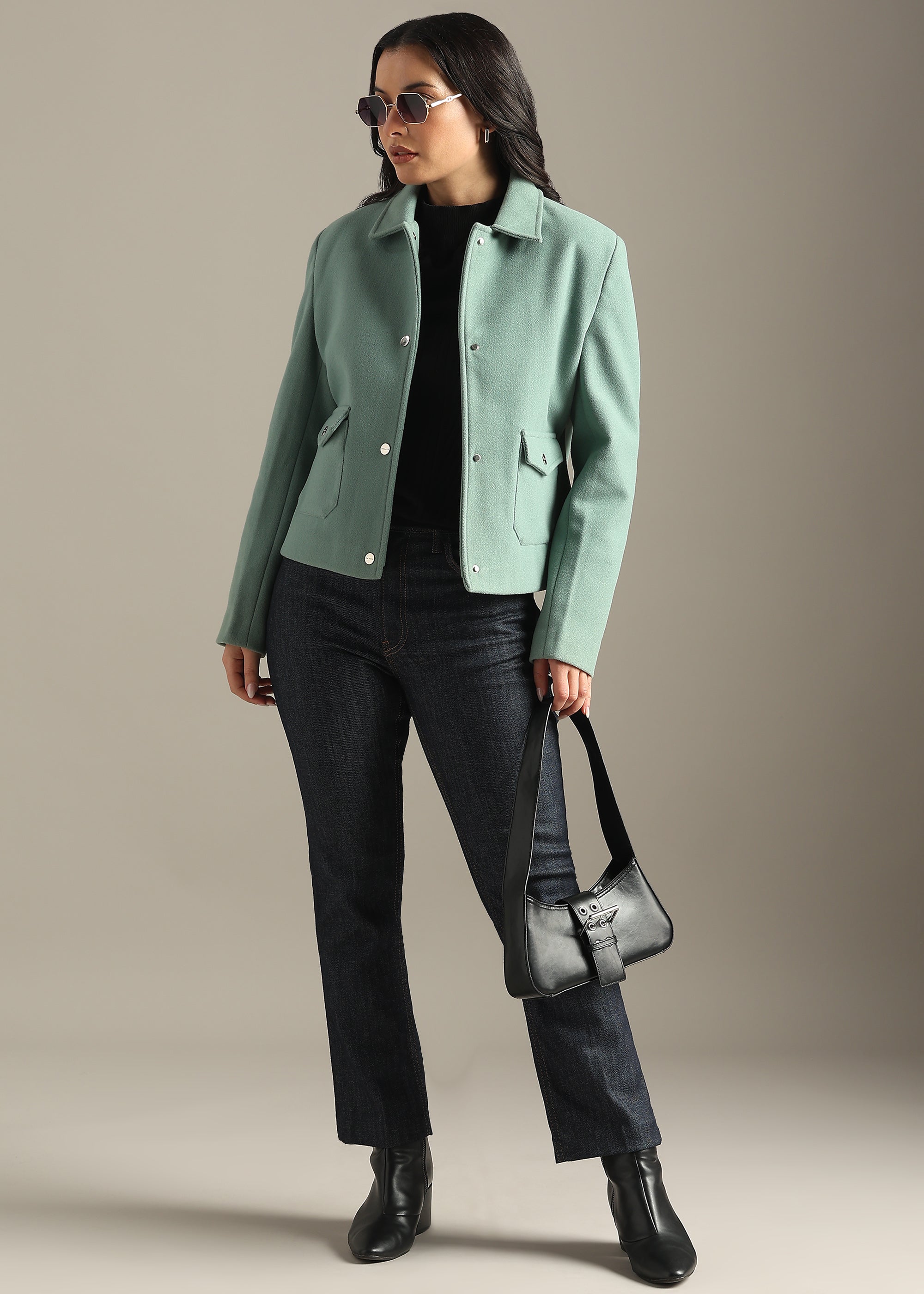 MINT SHORT BLOUSON COAT
