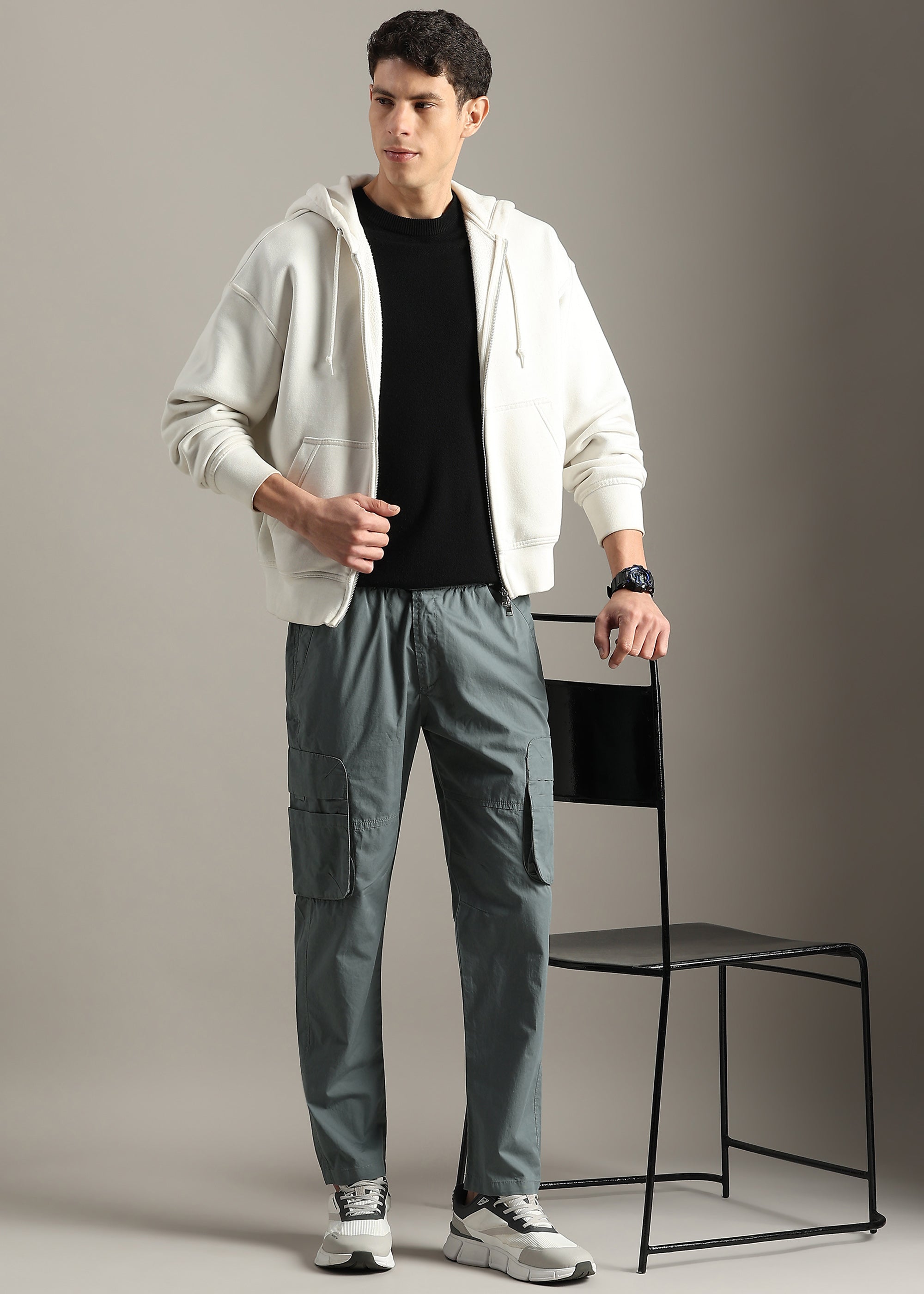 OLIVE PREMIUM COTTON WASHED CARGO PANT