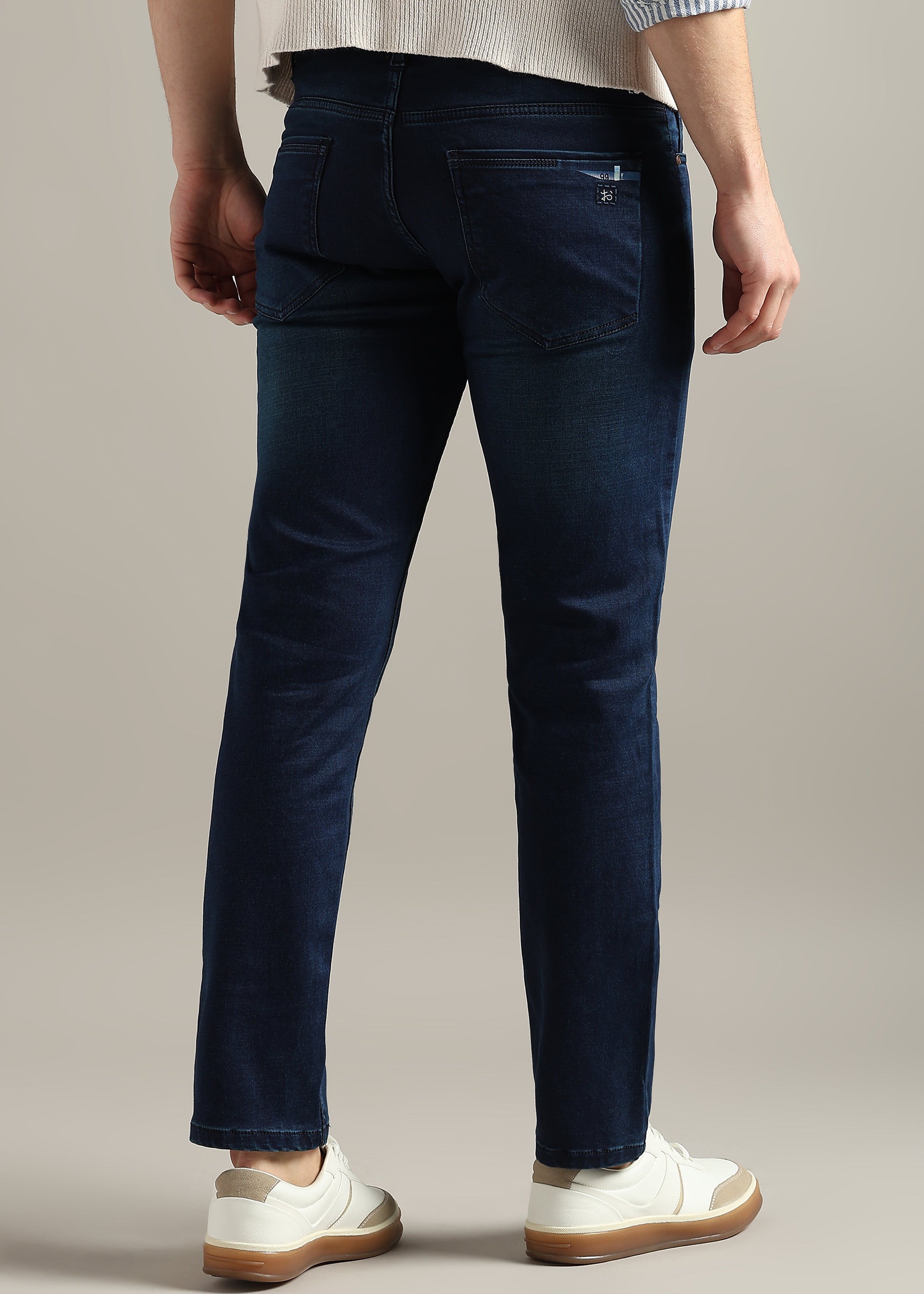 Denim Straight Fit Mid Rise Light Fade Jeans