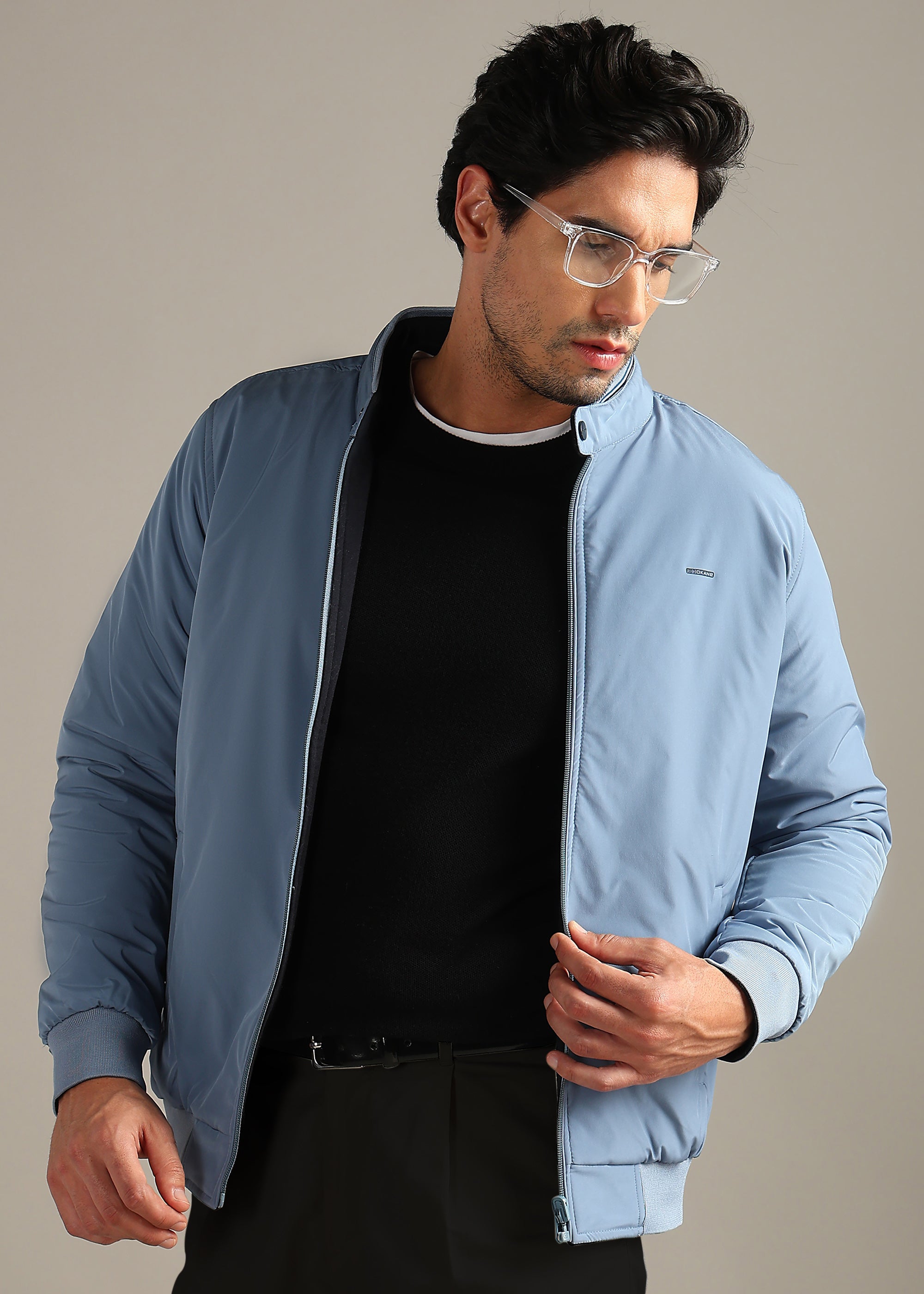 SKY SOLID NYLON REVERSIBLE WITH SWEAT SHIRT INSIDE