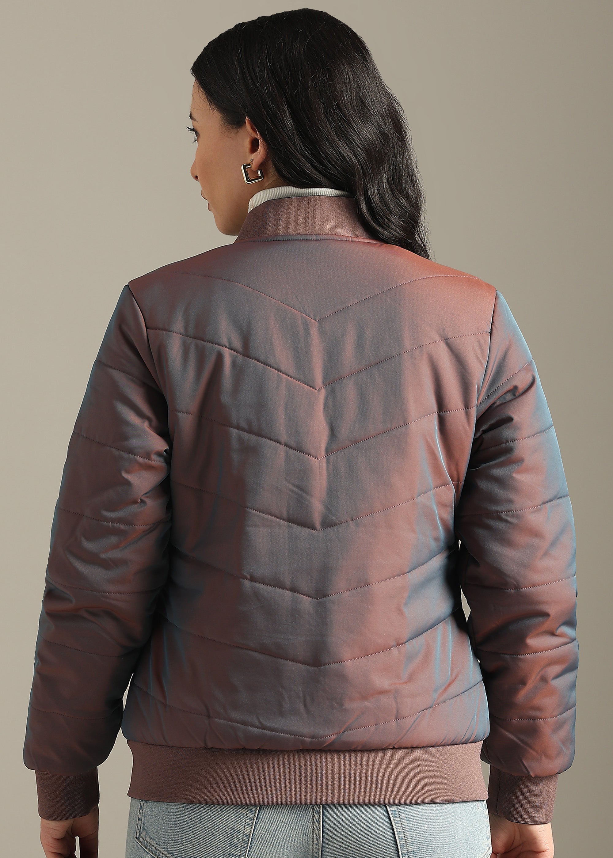 WINE SOLID REVERSIBLE TRENDY FULL SLEEVE JACKET
