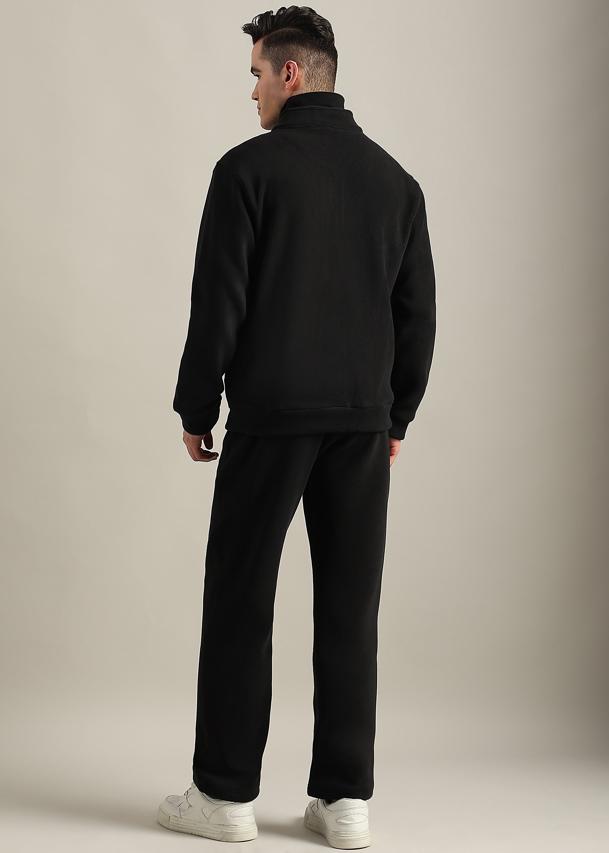COTTON BLENDED ZIPPER TRACK-SUIT