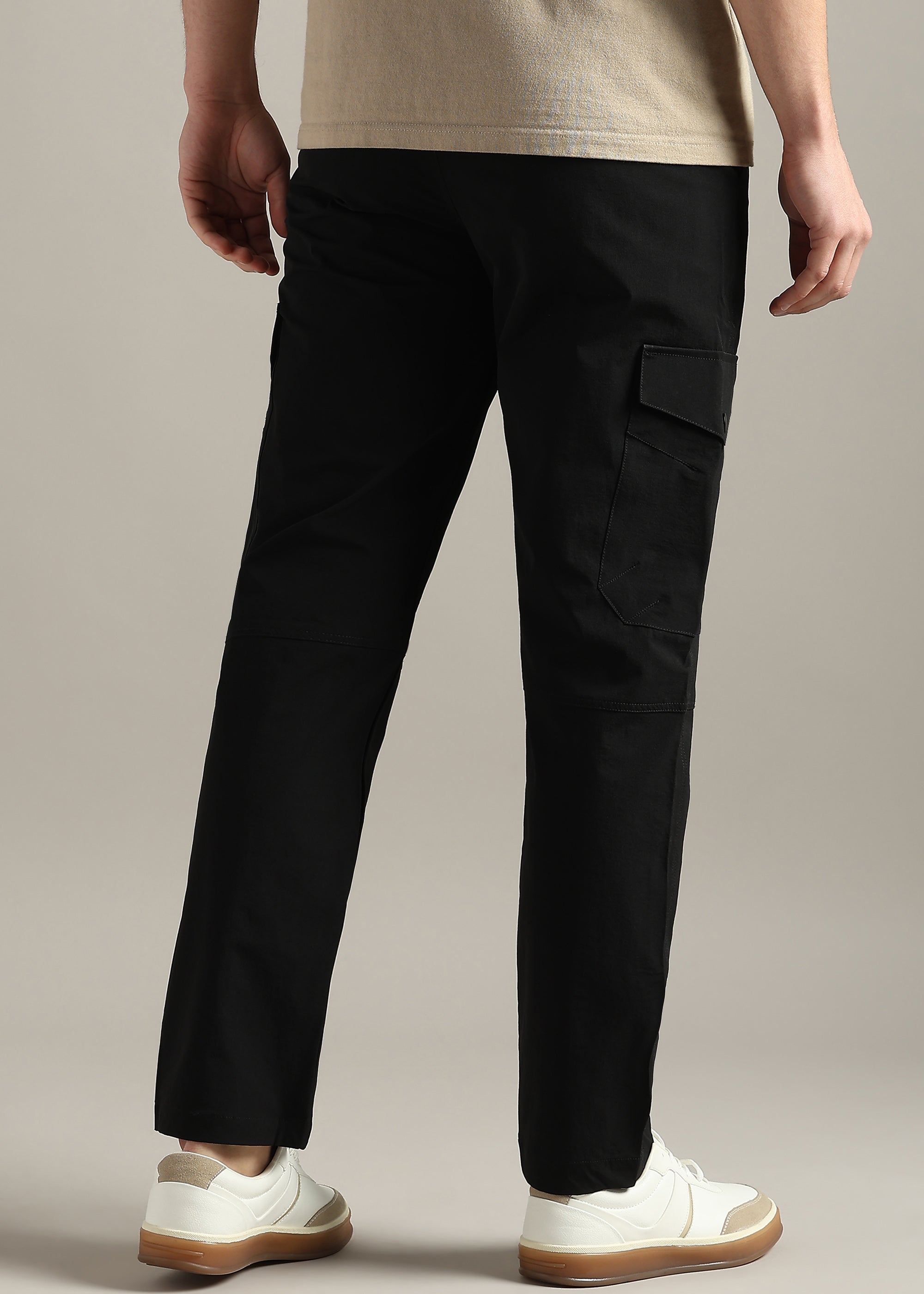 BLACK PREMIUM NYLON BLENDED CARGO PANT