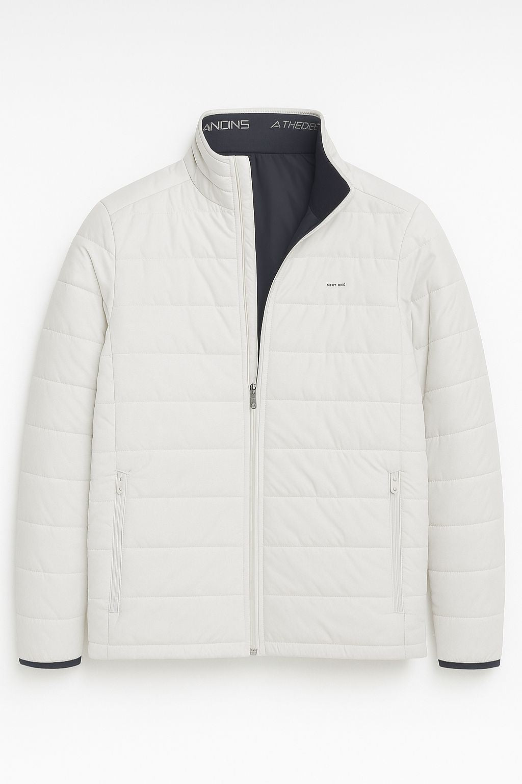 PLUS SIZE WHITE REVERSIBLE SUPER SOFT POLYFILL JACKET