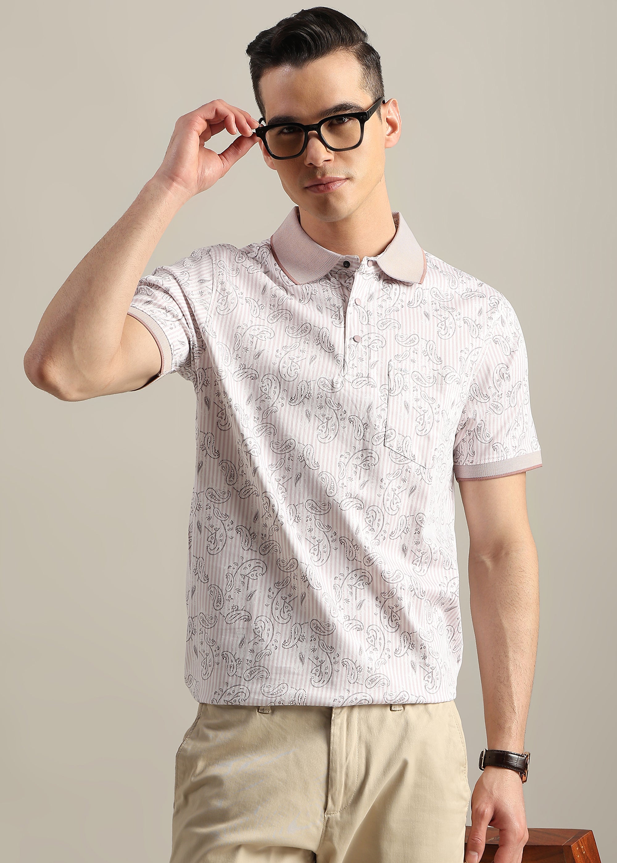 PINK PREMIUM COTTON ELASTANE POLO SHIRT