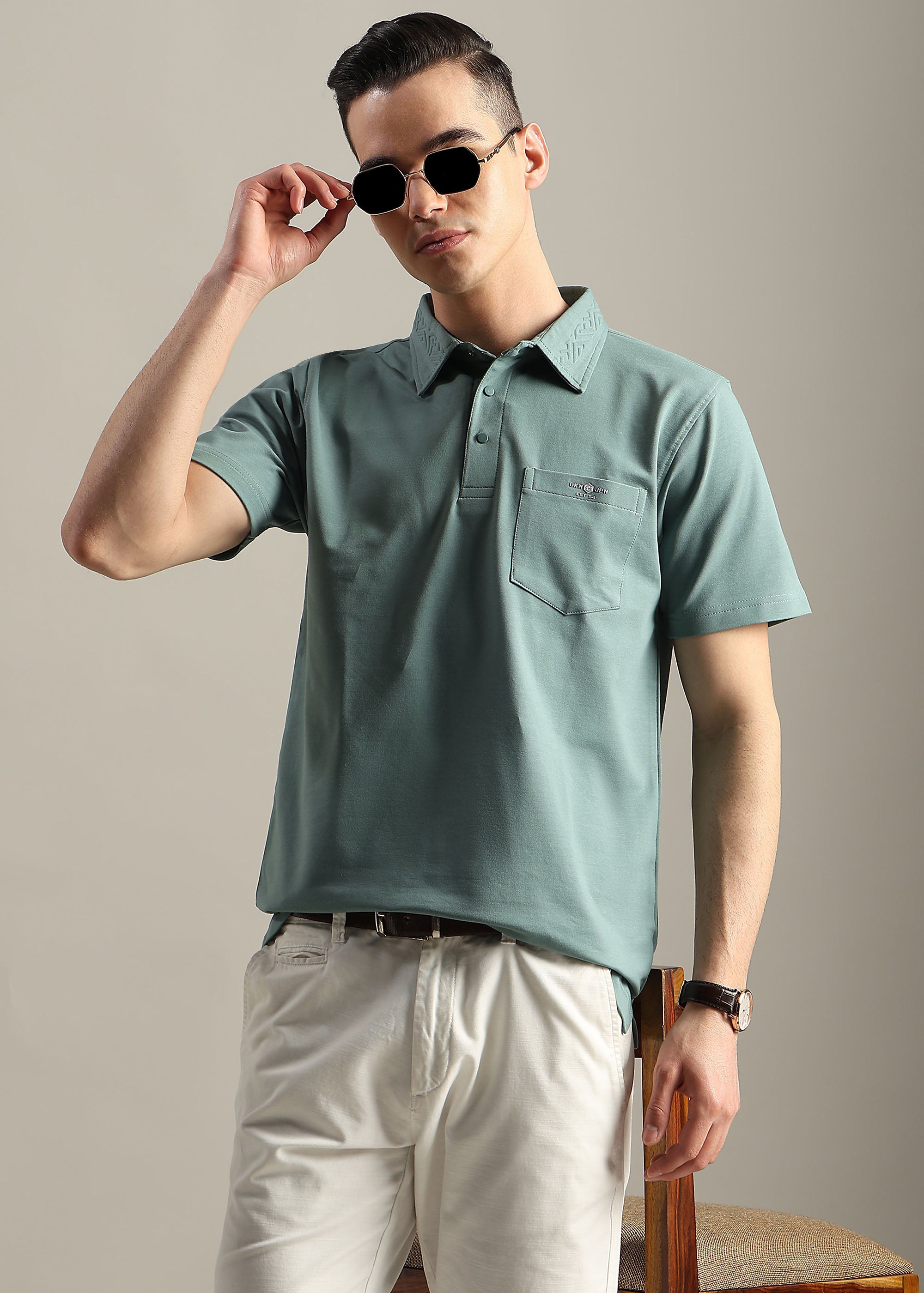 GREEN PREMIUM STRUCTURED POLO SHIRT