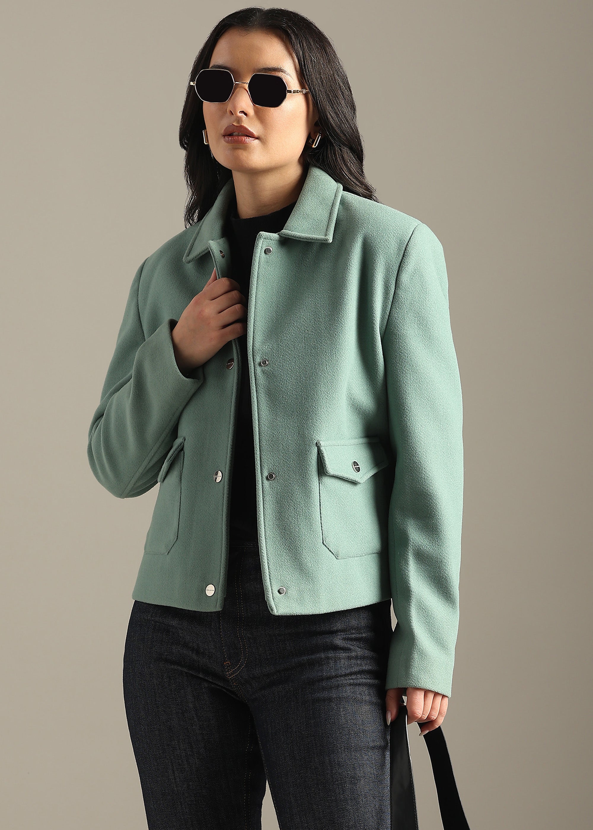 MINT SHORT BLOUSON COAT