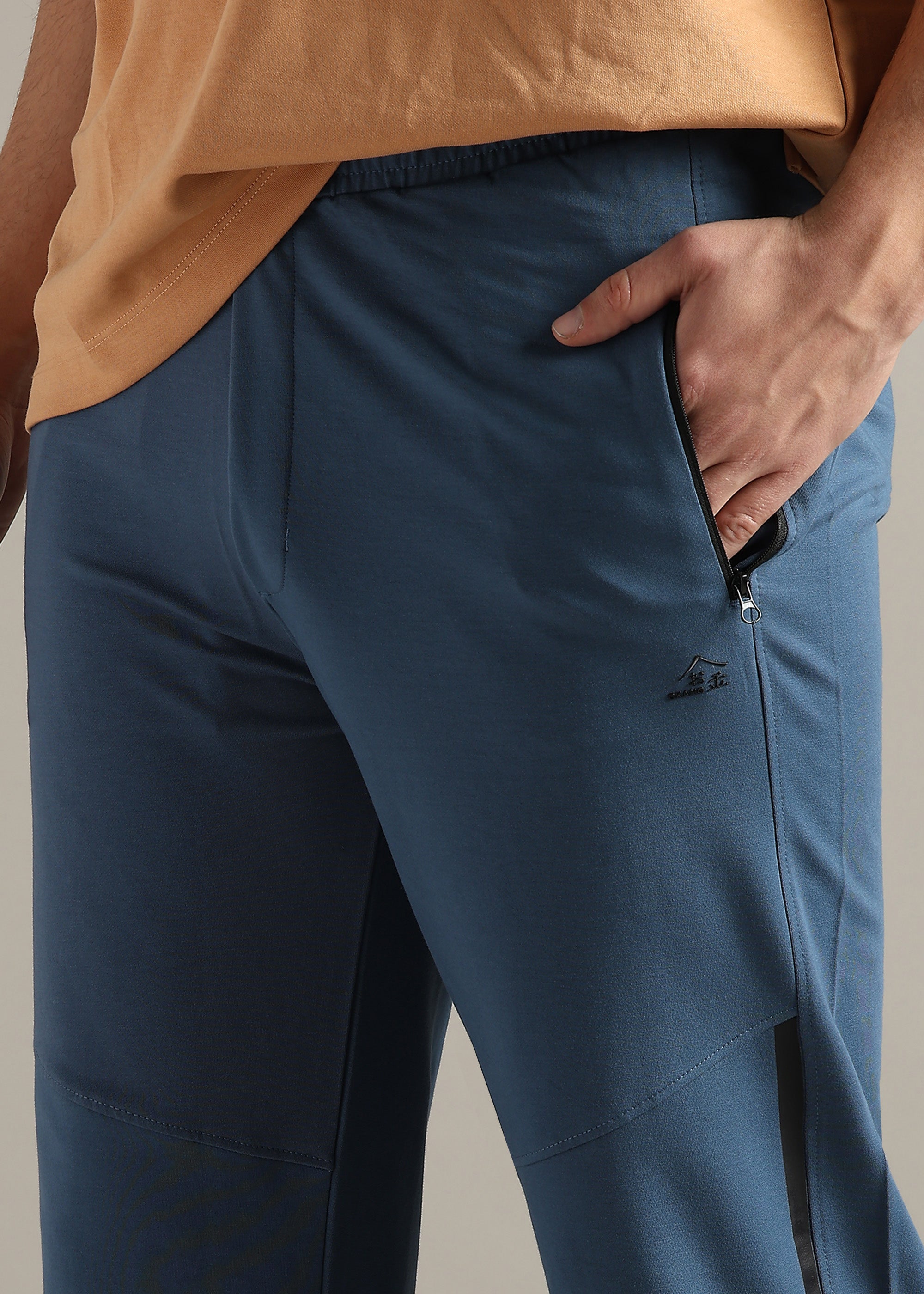 AIRFORCE SOLID COTTON BLENDED ATHLEISURE PANT