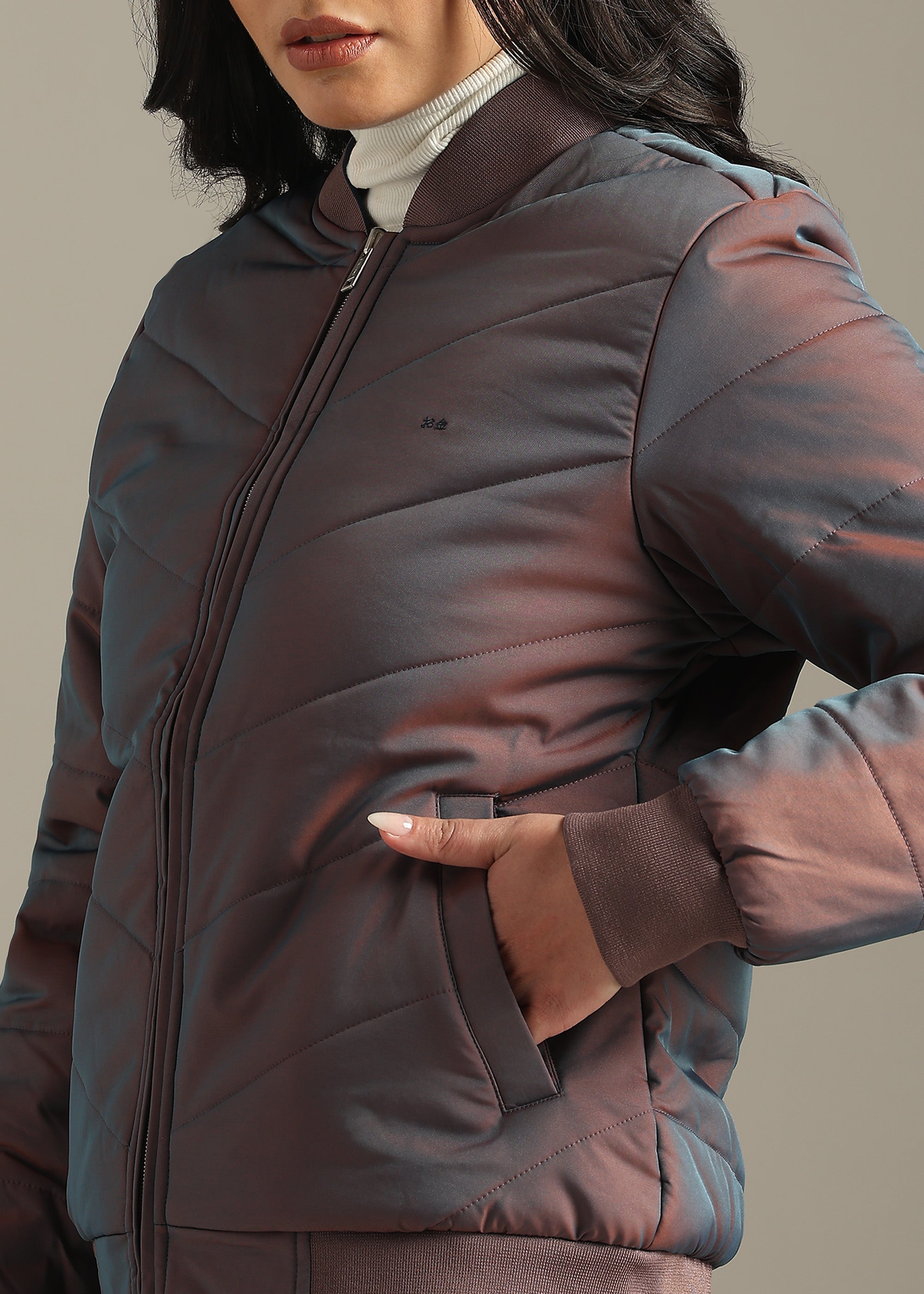 WINE SOLID REVERSIBLE TRENDY FULL SLEEVE JACKET