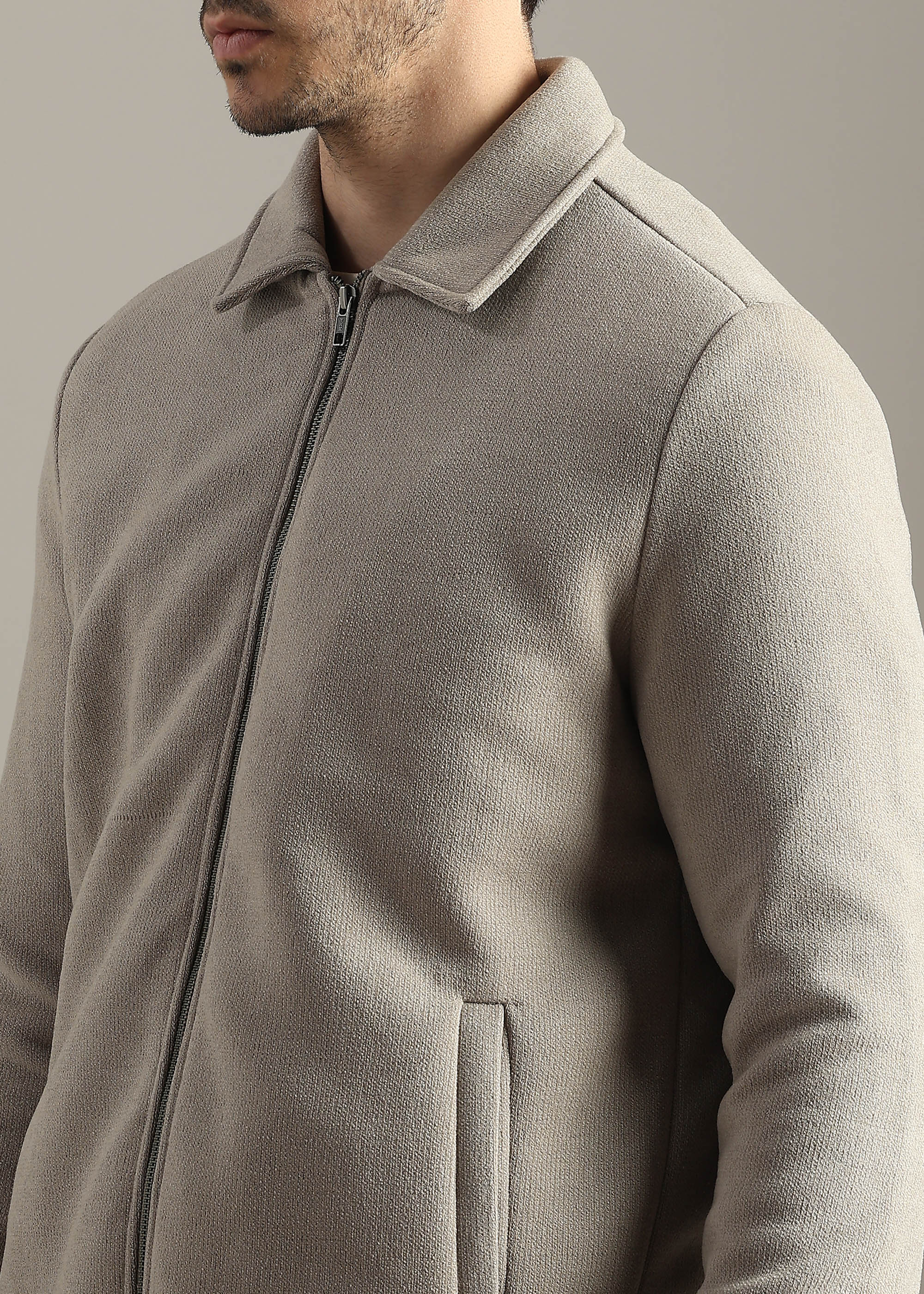 FAWN STRUCTURED BLOUSON FULL SLEEVE JACKET