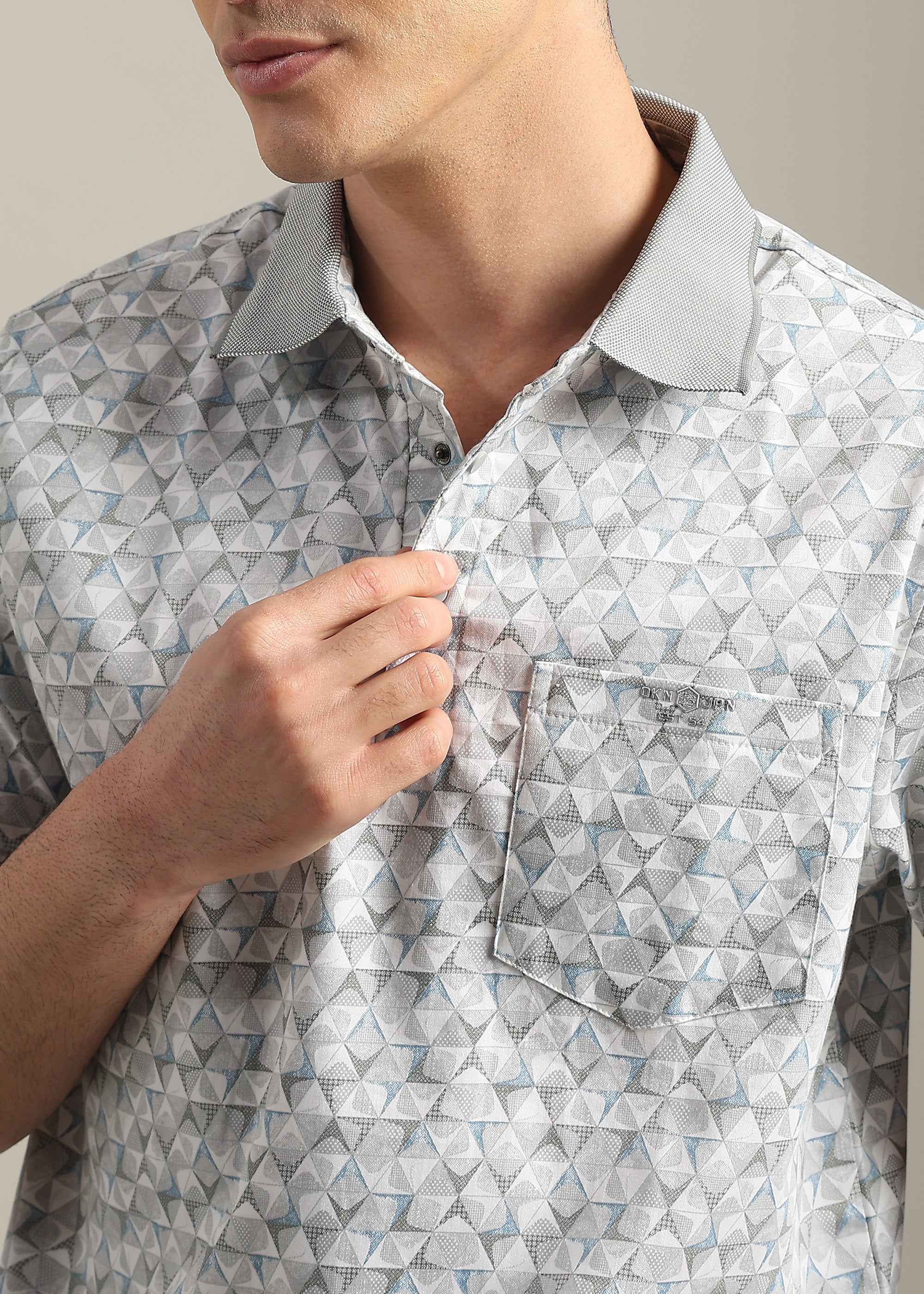 PREMIUM GREY COTTON ELASTANE POLO SHIRT