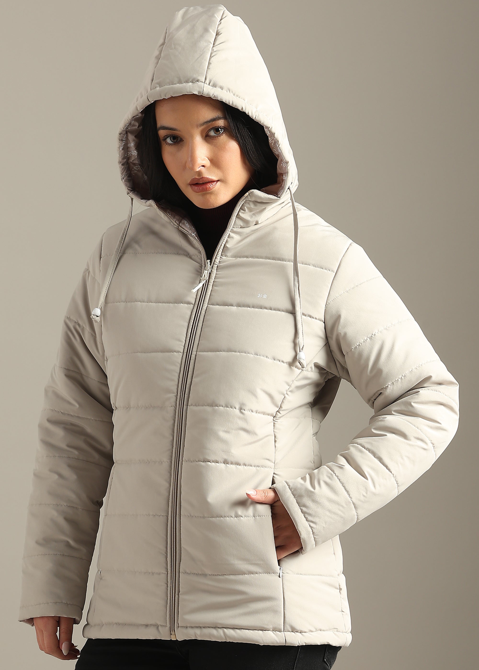 STONE NYLON REVERSIBLE WEIGHTLESS WARMTH + FULL SLEEVE JACKET