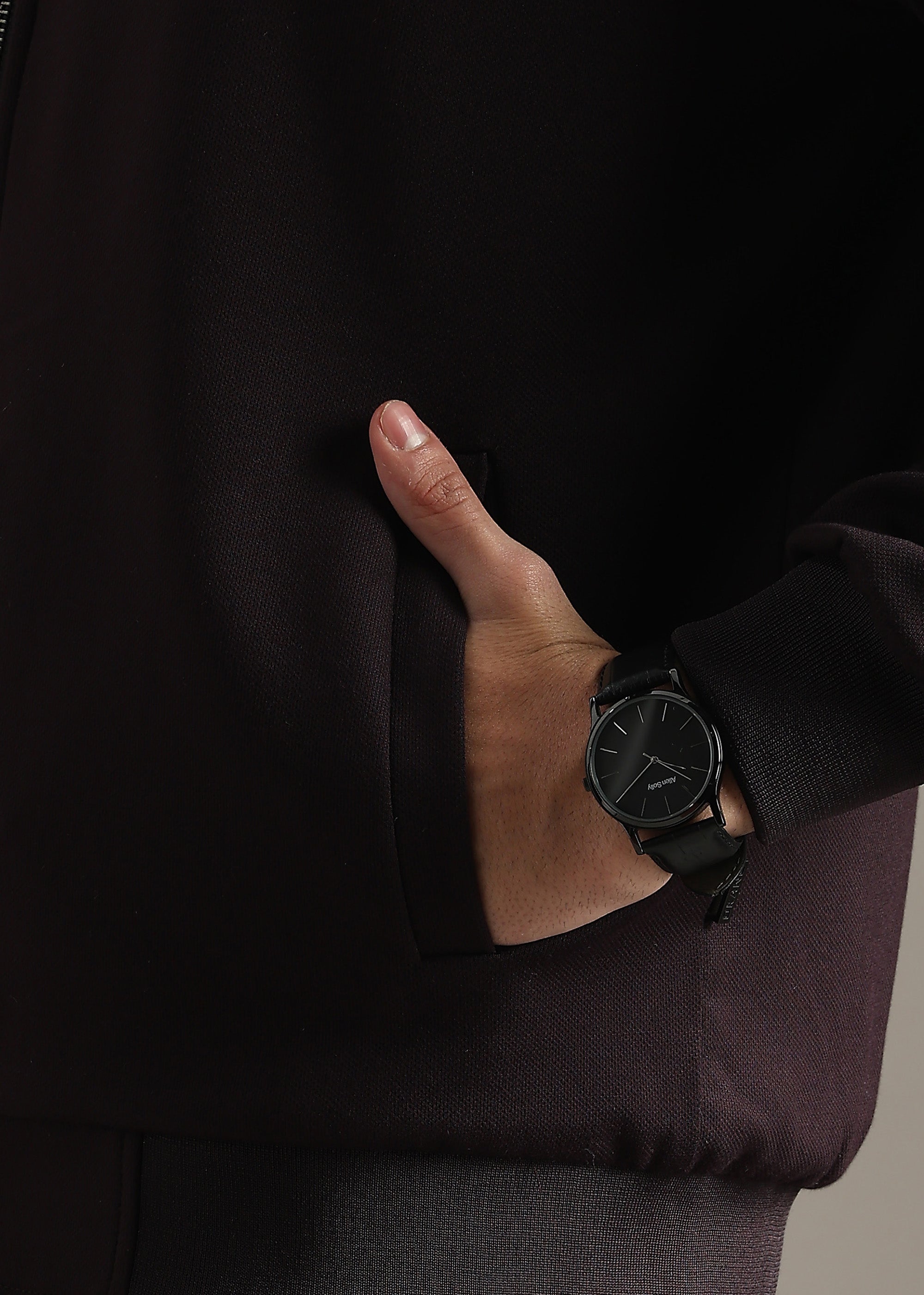 WINE STRUCTURED BLOUSON FORMAL FULL SLEEVE JACKET