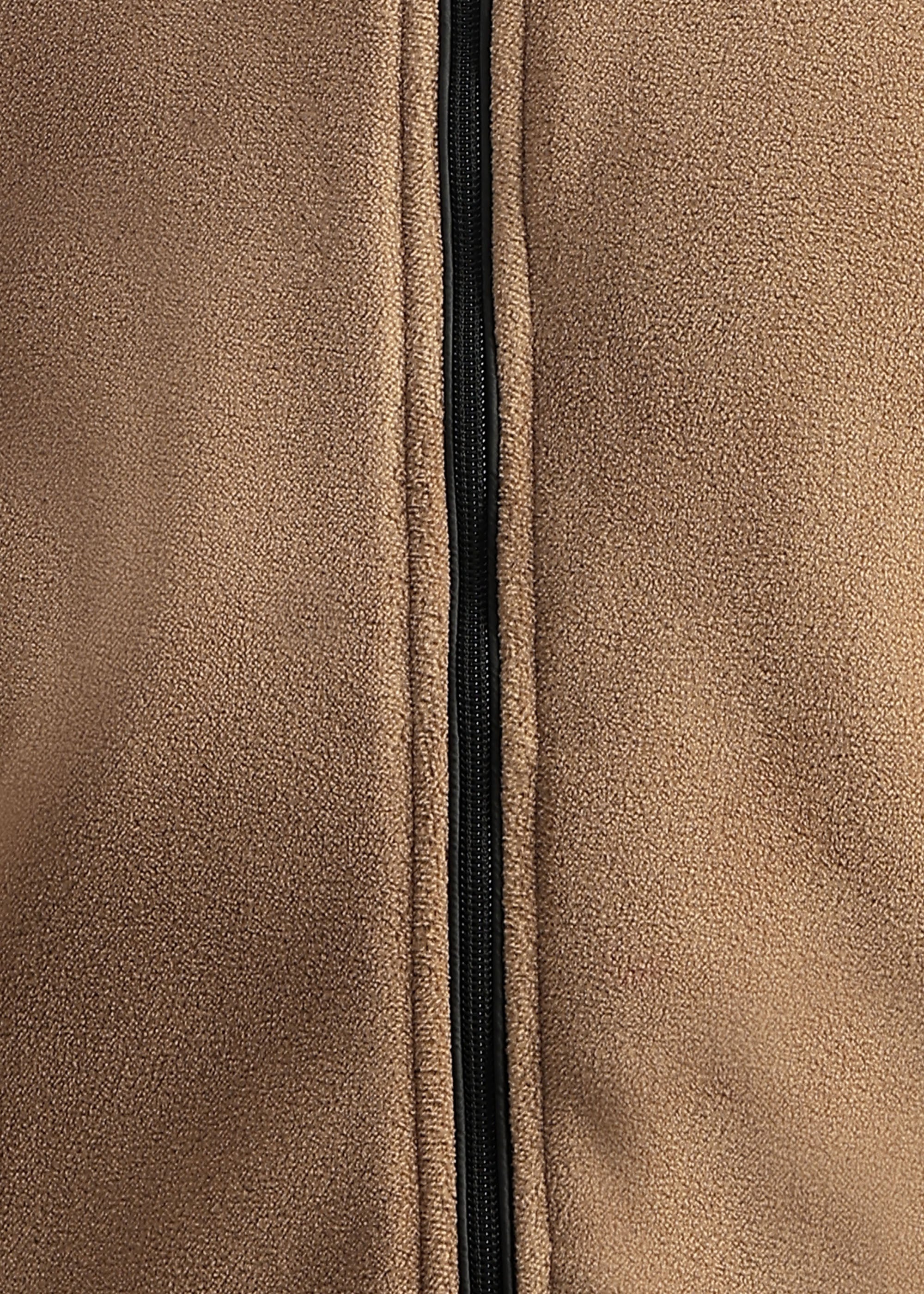 BLACK COTTON BLENDED ZIPPER TRACK-SUIT