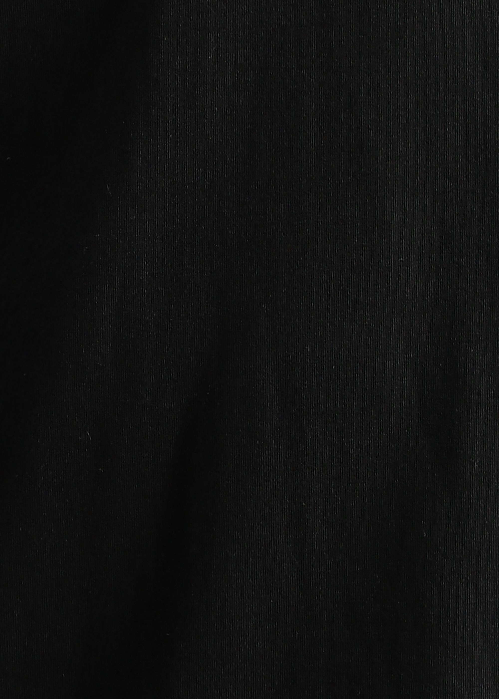 BLACK SOLID COTTON ELASTANE POLO TEE