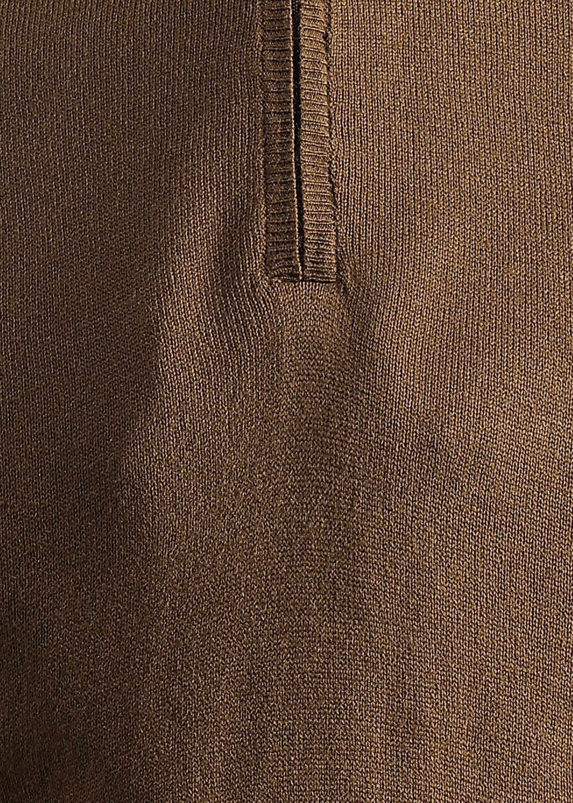 TAN SOLID ACRYLIC TURTLE NECK SWEATER