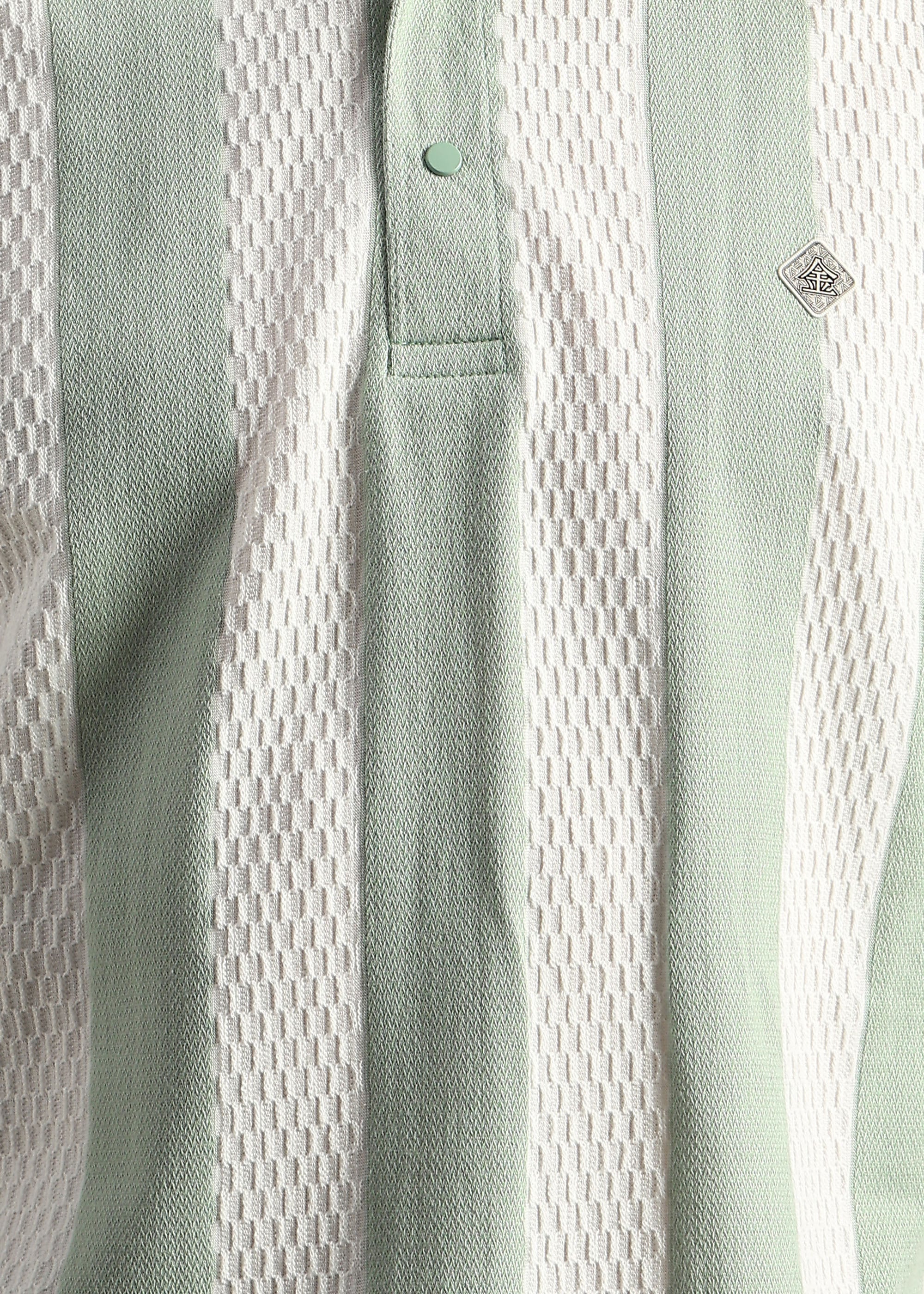 MINT PREMIUM STRUCTURED STRIPED POLO SHIRT