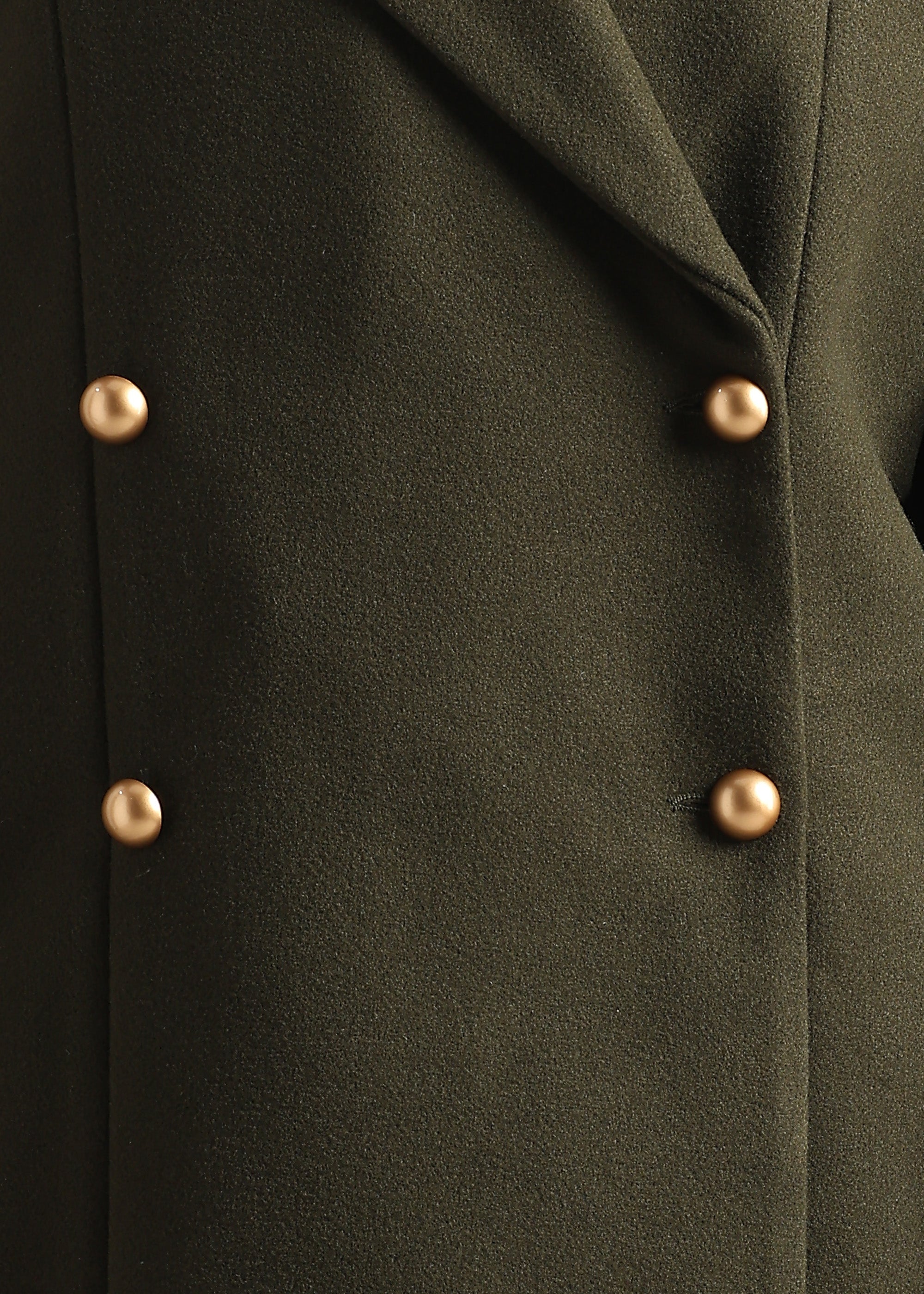 OLIVE PREMIUM TWEED ELASTANE OVER COAT
