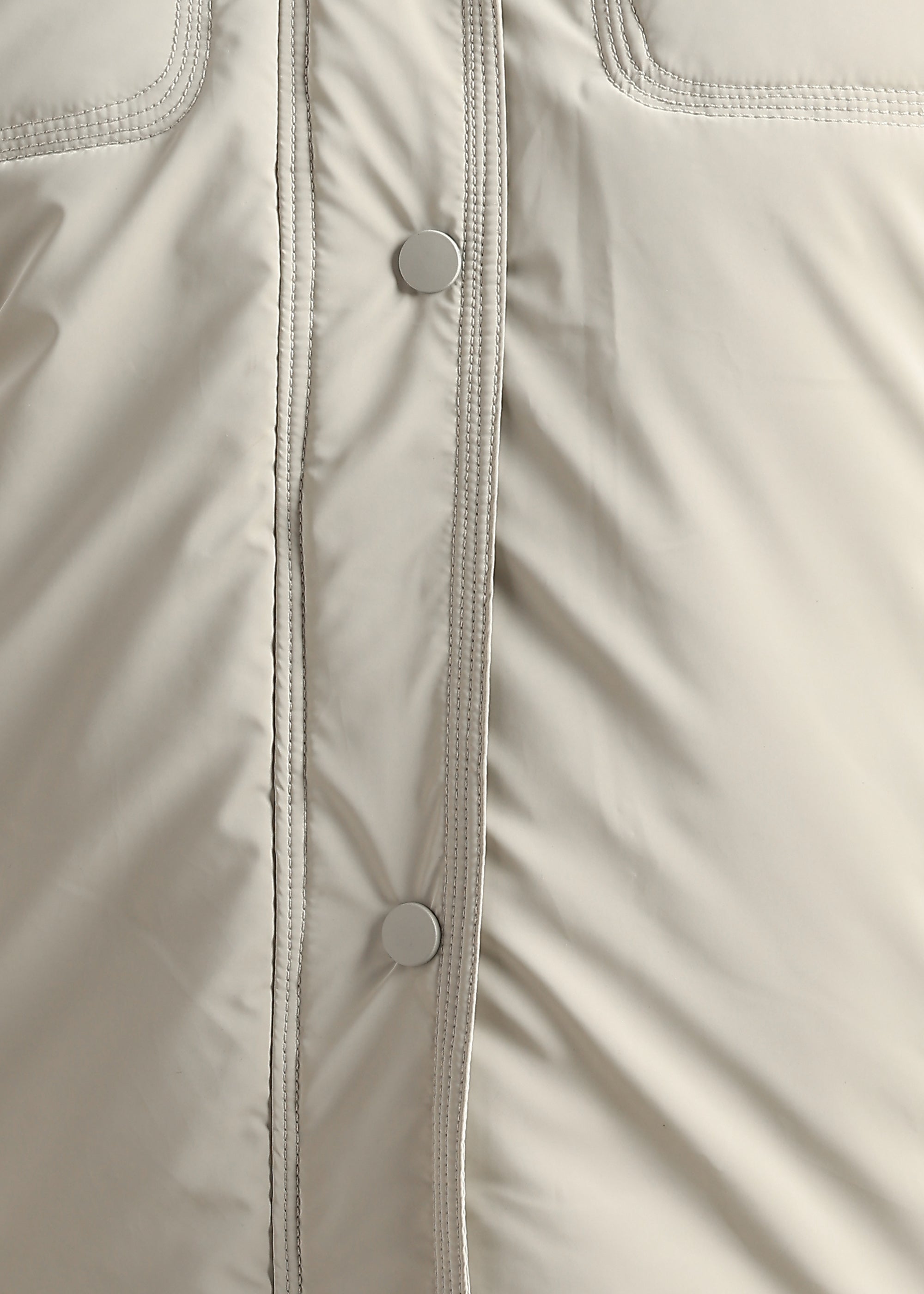 STONE SOFT SKIN FUR COLLAR FULL SLEEVE JACKET