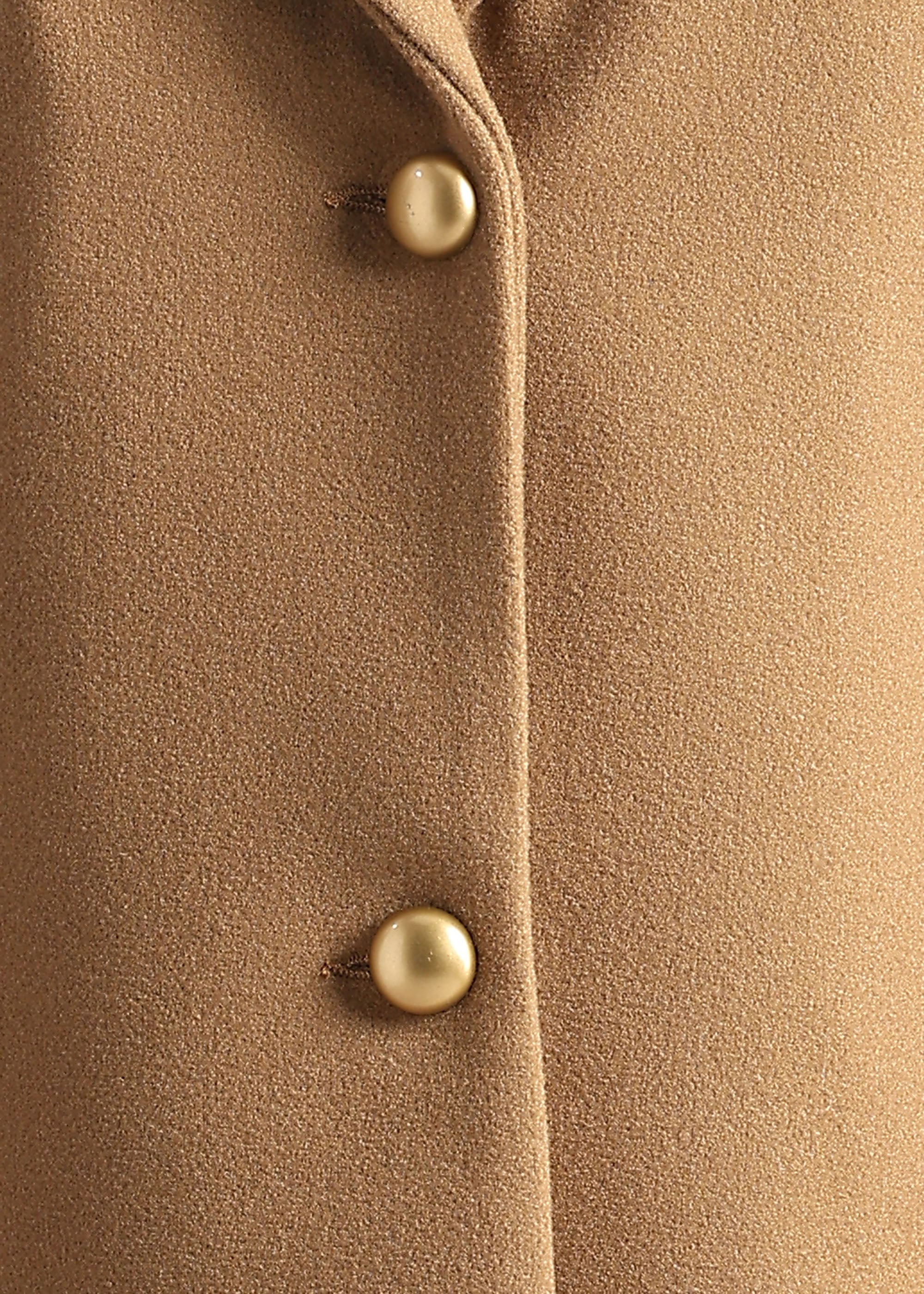 KHAKI SOLID WINTER ESSENTIAL COAT