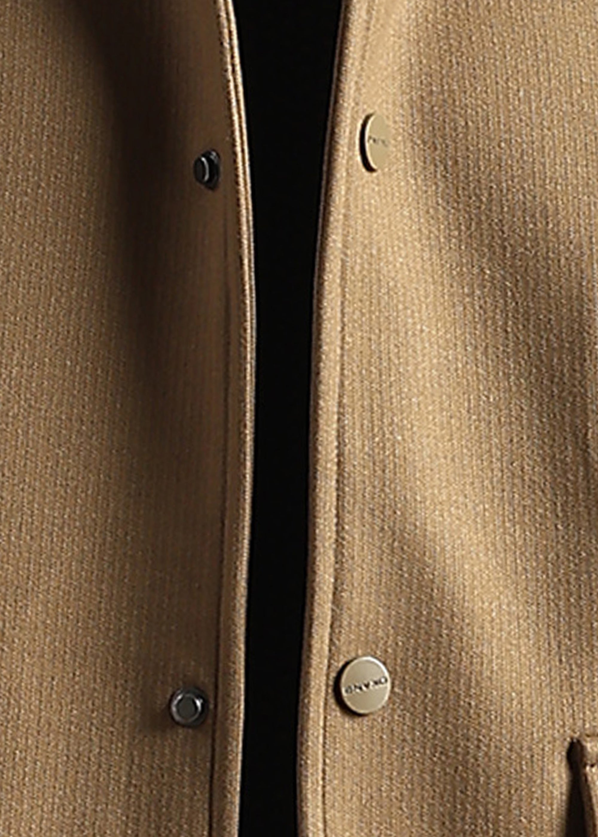 CAMEL STRUCTURED BLOUSON FULL SLEEVE JACKET