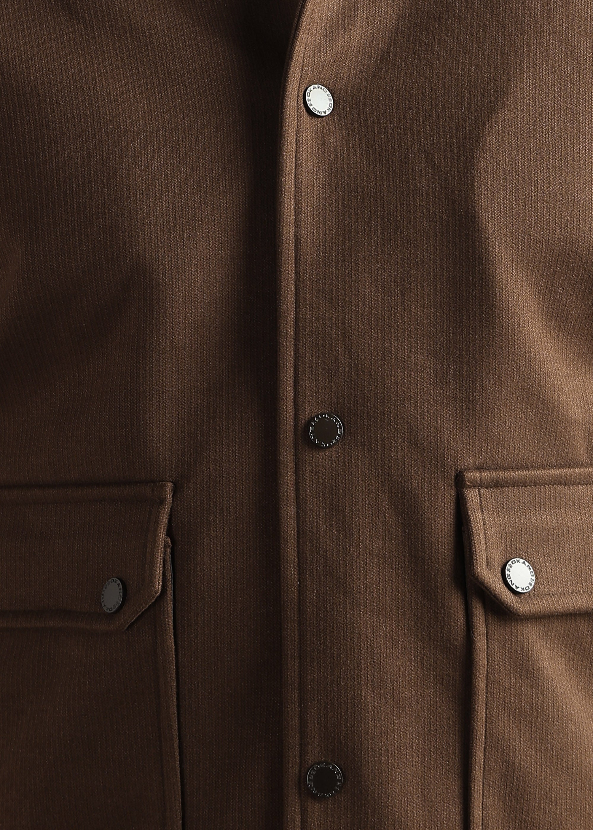 BROWN STRUCTURED BLOUSON FULL SLEEVE JACKET