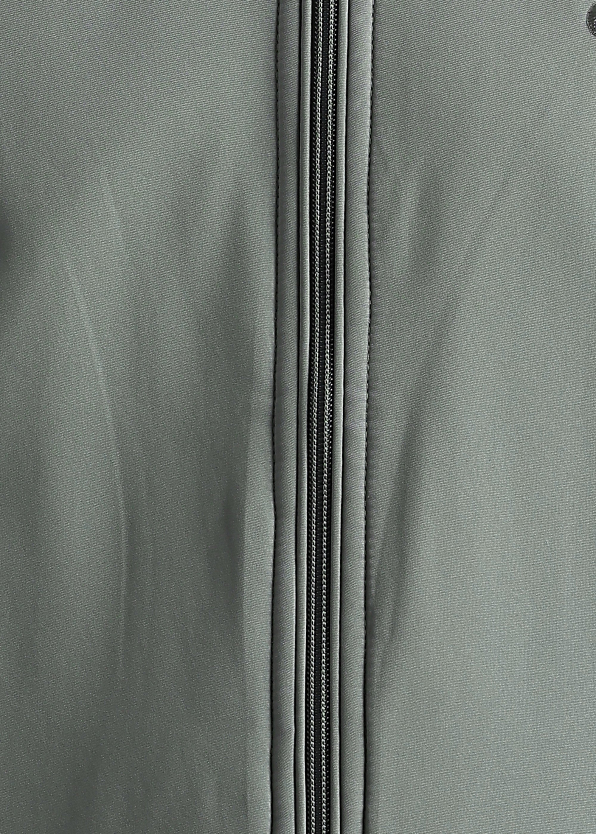 OLIVE COLOUR BLOCK REVERSIBLE FULL SLEEVE JACKET