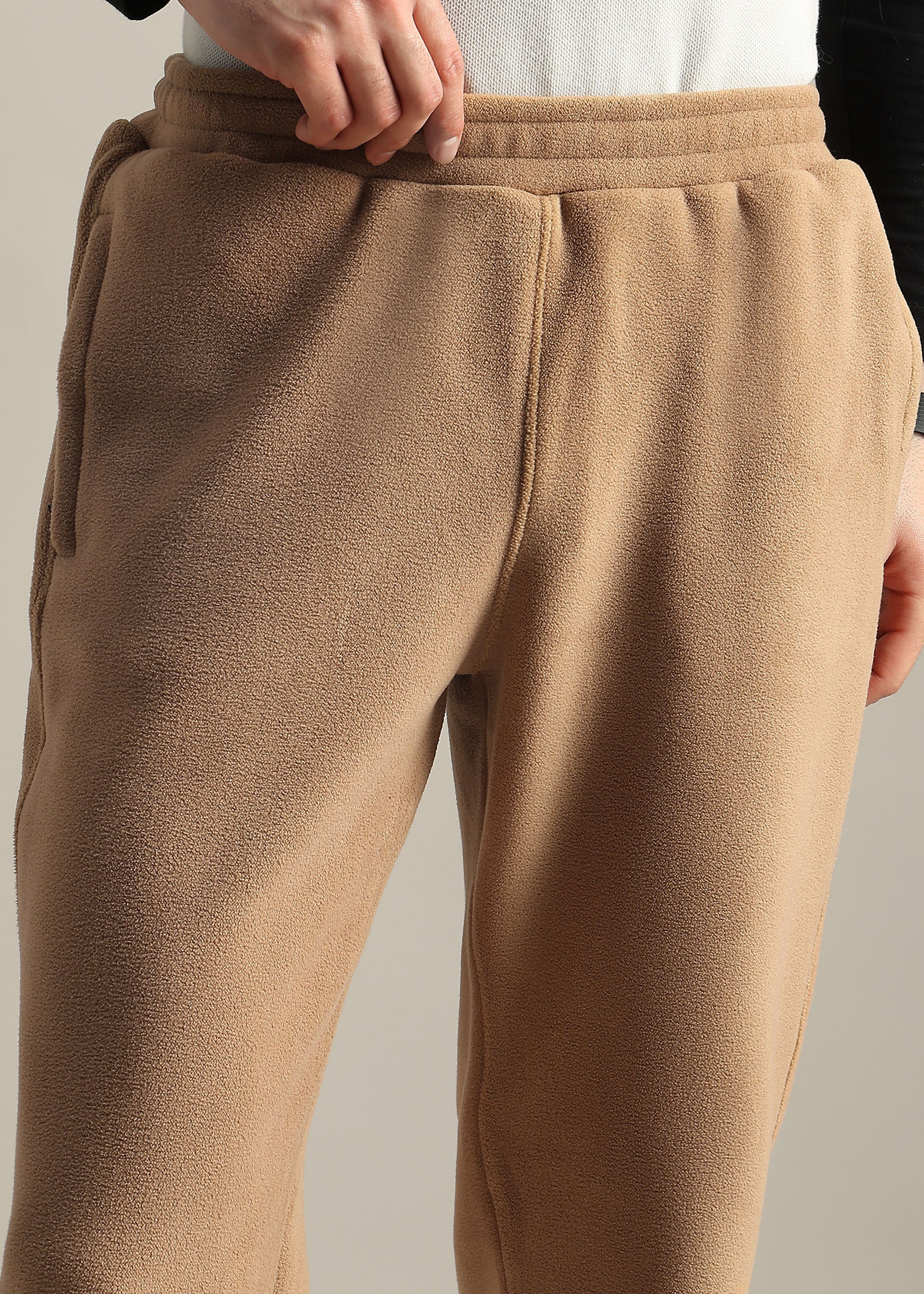 BLACK COTTON BLENDED ZIPPER TRACK-SUIT