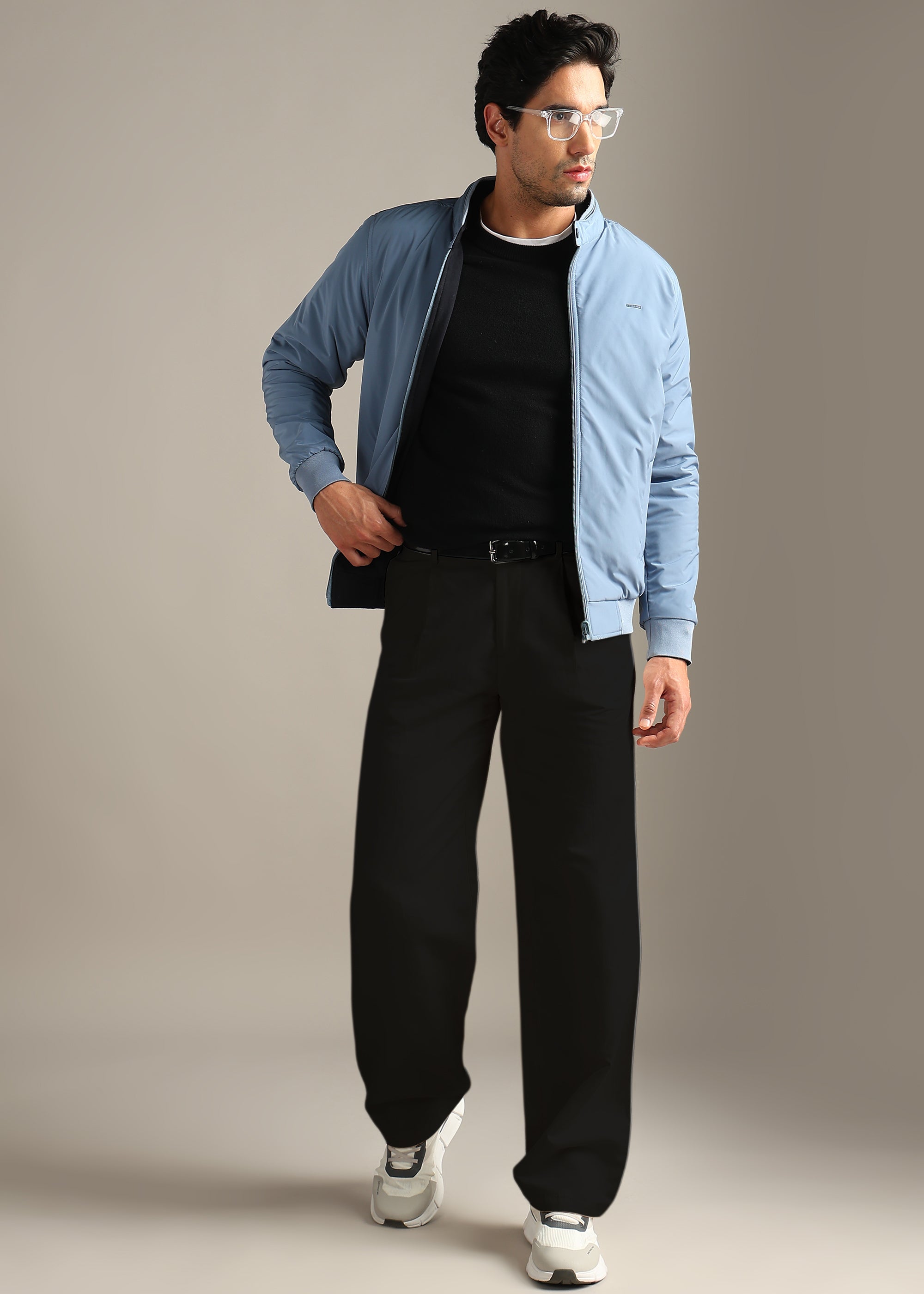 SKY SOLID NYLON REVERSIBLE WITH SWEAT SHIRT INSIDE